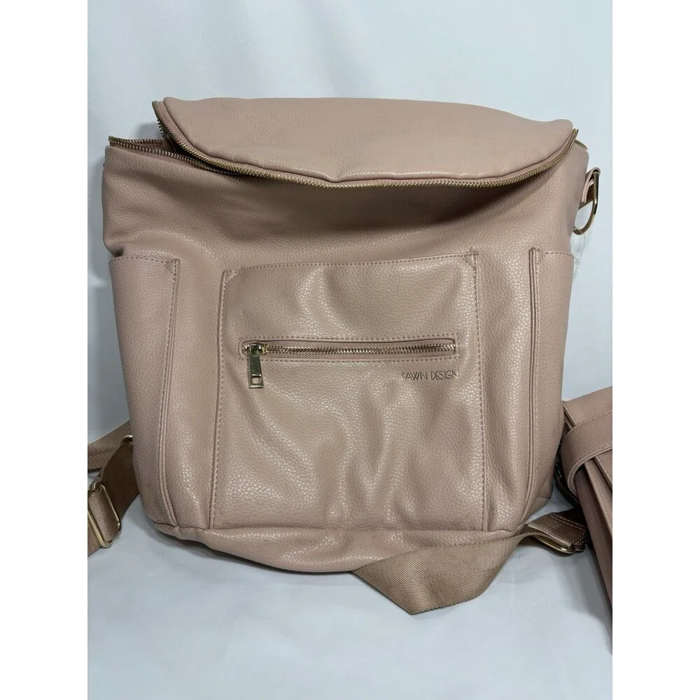Fawn Design Diaper Bag Backpack Blush Pink Changing Pad Minimalist Diaper Bag